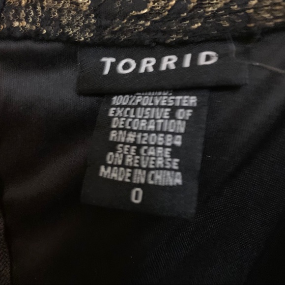 Size zero torrid black and gold tank top - Picture 4 of 5